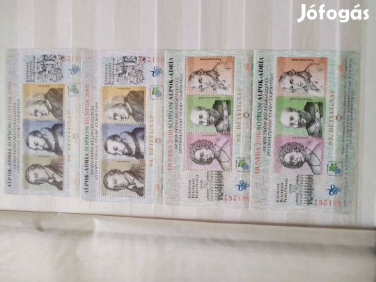 Nemzetközi Bélyegkiállítás 2010 Sopron Alpok Adria vágott + fo
