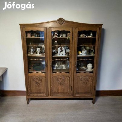 Neobarokk 3 ajtós vitrin,könyvszekrény