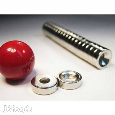 Neodym Neodímium N50 Mágnes Korong Gyűrű 10x3mm (_)