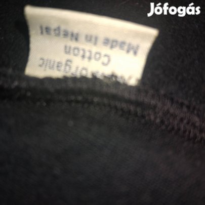Nepál pamut fekete kardigán Xs S M 