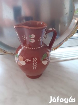 Népi kerámia boros kancsó 1 l-es