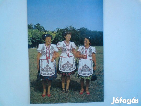 Népviseletes képeslap - Buzsáki népviselet