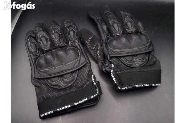 Nerve (ered)újszerű férfi XL -es 12 bőr, protektoros motoros kesztyű