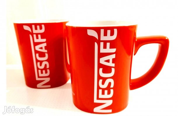 Nescafé feliratos bögre piros 2 db (nem használt) egyben eladó!