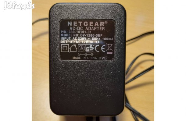 Netgear 330-10101-01 12V 1A tápegység, adapter