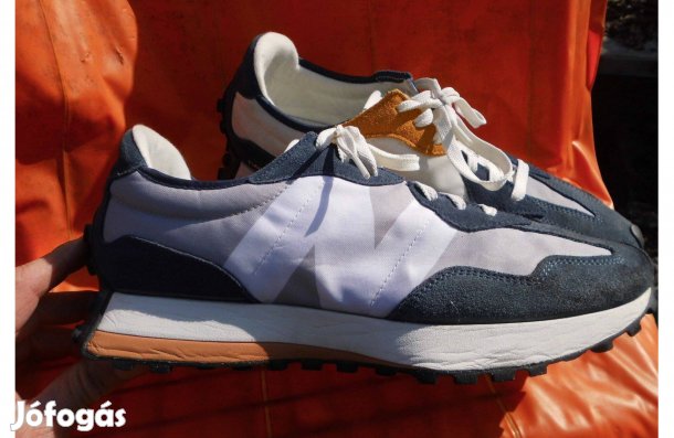 New Balance 327 kék-fehér 45.5-es férfi sport-utcai cipő eladó,