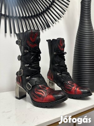 New Rock bőr csizma