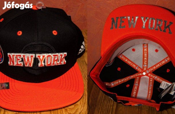 New York Knicks eredeti adidas fekete narancssárga NBA snapback sapka