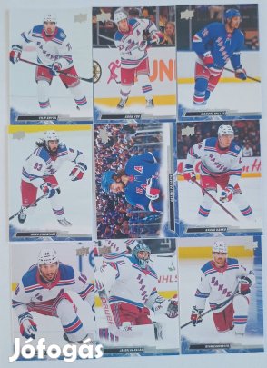 New York Rangers NHL kártyák Zibanejad Miller Panarin Fox