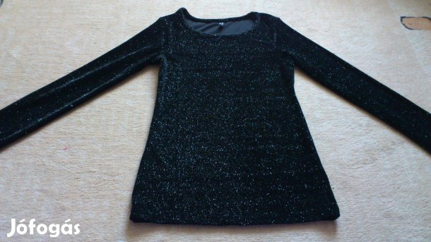 New Yorker fekete bársonyos csillámos alkalmi felső M-es