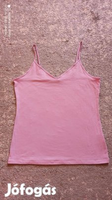 New Yorkeres világoslila sztreccses pamut top, pántos felső XL-es