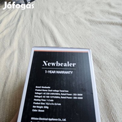 Newbealer utazó vasaló kettös feszültségü új dobozos