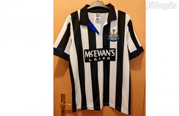 Newcastle United fekete fehér score draw official retro mez