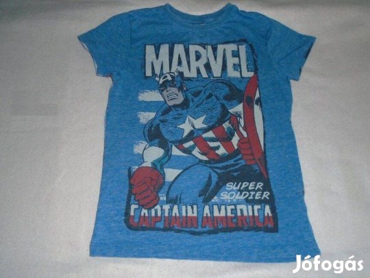 Next Amerika Kapitány mintás póló 9 évesre (méret 134) kék