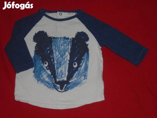 Next borz mintás hosszú ujjú felső 3-6 hó (méret 68)