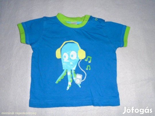 Next kék és polip mintás póló 3-6 hó (méret 68)