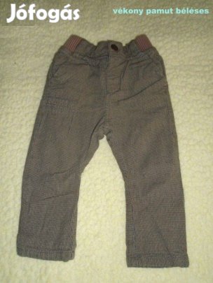 Next pamut béléses nadrág 9-12 hó (méret 80)