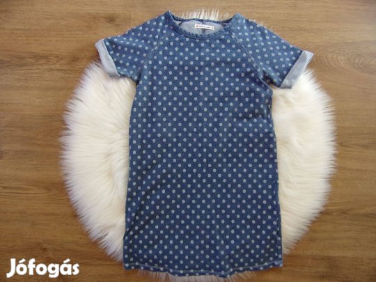 Next pöttyös mintás farmerruha 7 éveseknek (122cm)