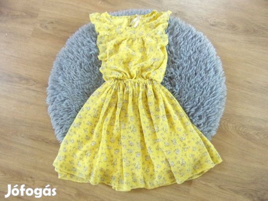 Next sárga virágos ruha 7 éveseknek (122cm)