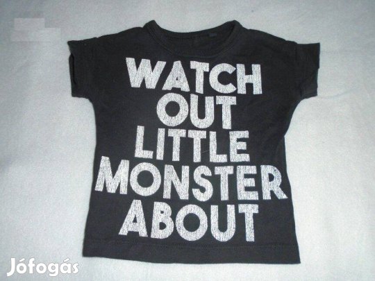 Next sötét színű feliratos póló 3-6 hó (méret 68)