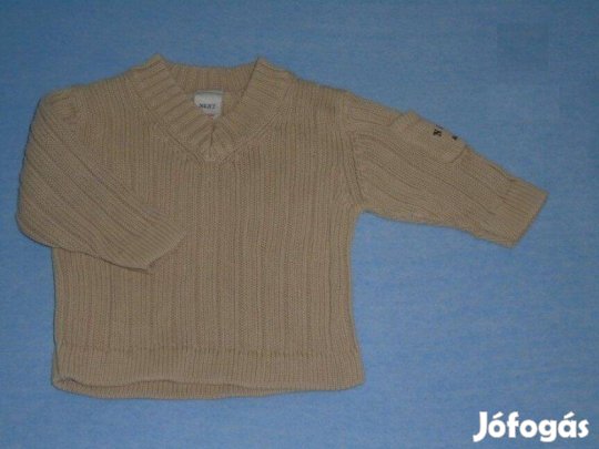 Next újszerű barna színű pulóver 6-9 hó (méret 74)