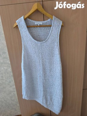 Next világosszürke ezüst csillogós kötött tunika, mellény 42-48