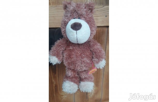 Nici barna mackó virág dísszel