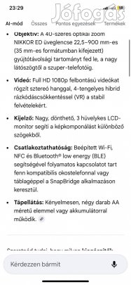 Nicon Coolpix B500 Fényképezőgép