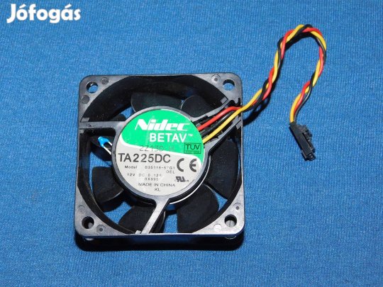 Nidec Betav TA225DC számítógép, PC cooler, ház ventilátor 60 mm 12V