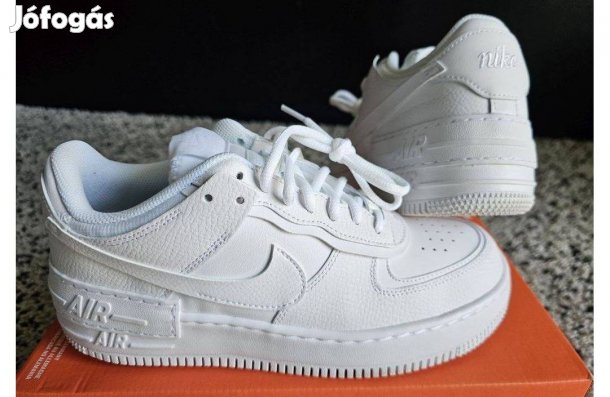 Nike Air Force 1 Shadow női fehér 41-es bőr utcai cipő. Teljesen új