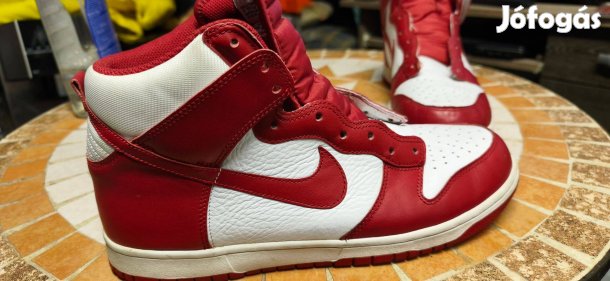 Nike Dunk High White Varsity Red 45-ös méret