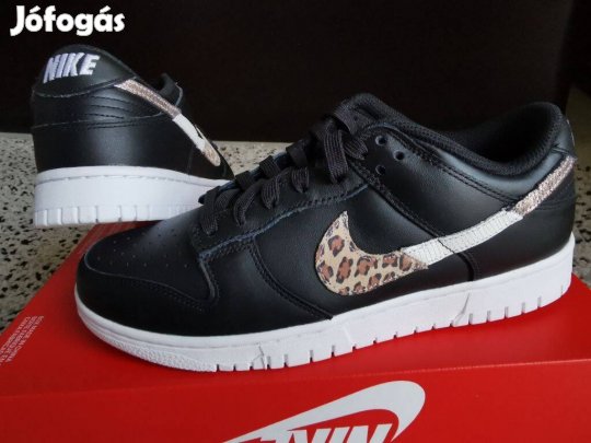 Nike Dunk Low SE fekete 37.5 40 és 41-es bőr utcai cipő. Teljesen új,