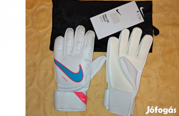 Nike GK Match gyerek fehér eredeti kapuskesztyű táskával (5-ös)
