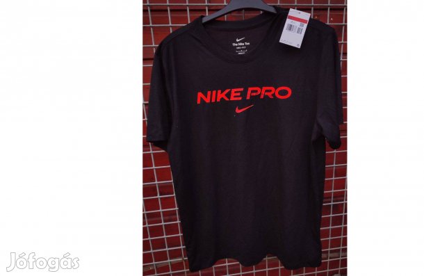 Nike Pro eredeti új, címkés fekete póló (L)