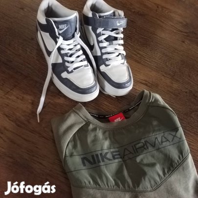 Nike szett kisfiúnak cipő 38,5 + pulcsi 158, Pécs