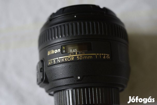Nikon AF-S Nikkor 50mm f/1.4G - Újszerű, minden tartozék