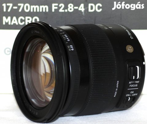 Nikon Sigma 17-70 mm 2.8 OS C dobozában ( 17-70mm OS C )