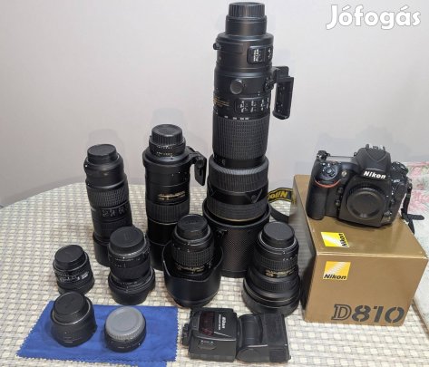 Nikon optikák, konverterek és D810 Váz