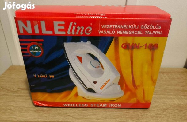 Nile Vezetéknélküli gőzölős vasaló nemesacél talppal