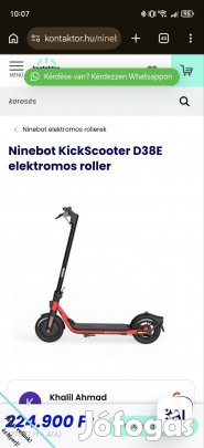 Ninebot D38E elektromos roller 