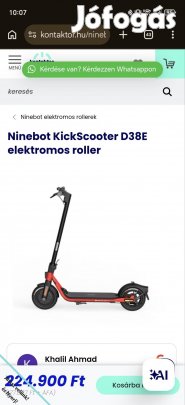 Ninebot D38E elektromos roller 