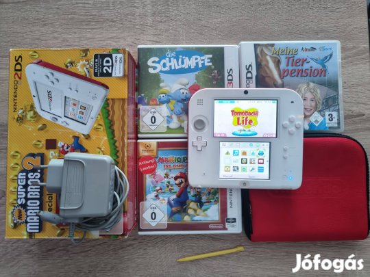Nintendo 2DS, dobozos + 4 játék