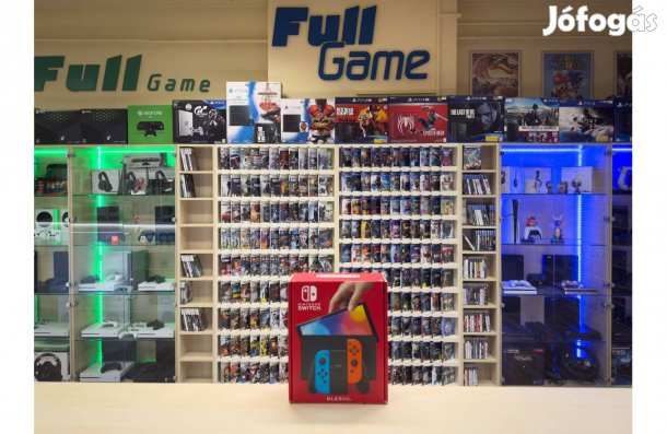 Nintendo Switch Oled Model piros/kék joy-con garanciával üzletből