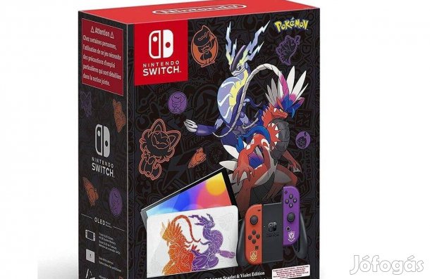 Nintendo Switch Oled Pokemon Edition, 24 hónap Garancia, Fekete Színbe