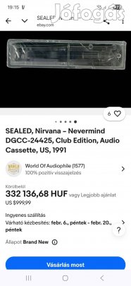 Nirvana nevermind kazetta