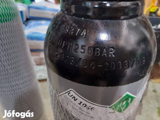 Nitrogén palack 200 bar töltet