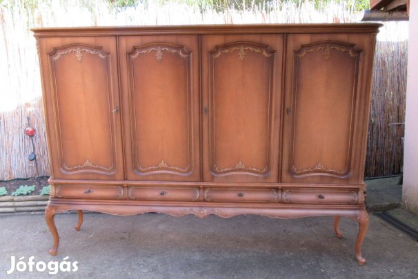 Nneobarokk - chippendale vitrin - szekrény 210 cm széles Warrings