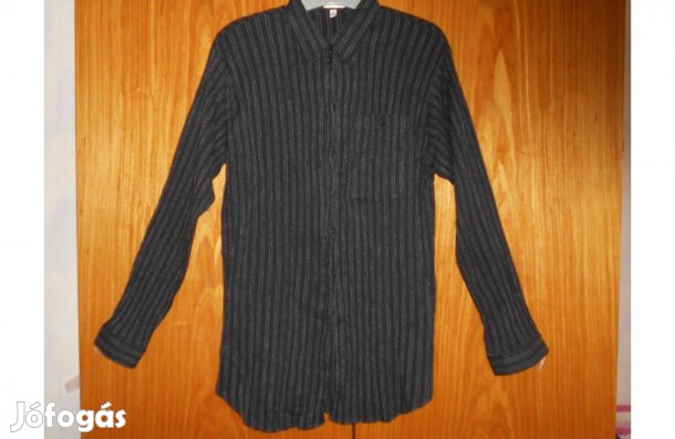 Nő blúz - fekete, divatos, elegáns, gyűrt anyag. 42/44 - es