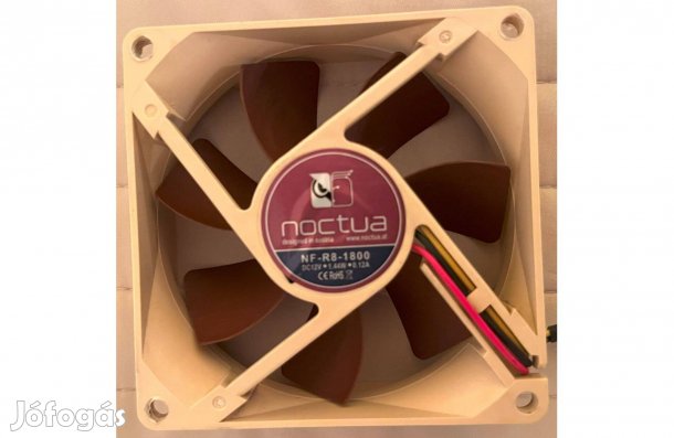 Noctua NF-R8-1800 hűtő ventilátor, extra halk (80 mm, 1800RPM)