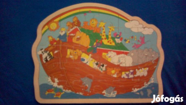 Noé bárkája Puzzle fa kirakós játék